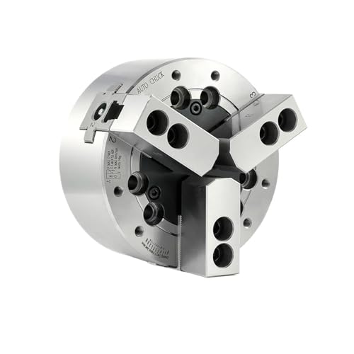 GWGQTELENC 5 Zoll 135 mm solides hydraulisches Kraftfutter, 3-Backen-Öldruckfutter for mechanische CNC-Maschinen mit A4-Flanschfutter(KY05-2) von GWGQTELENC