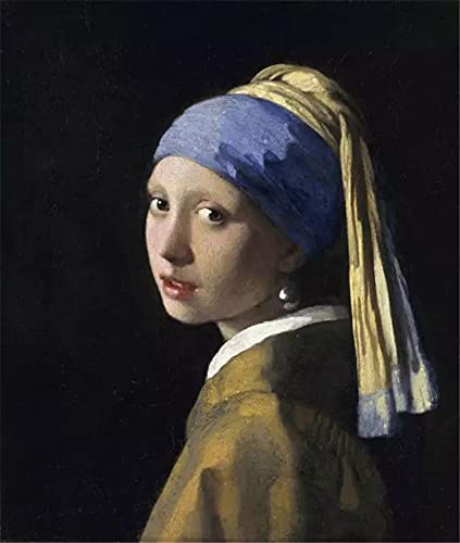 5D Diamond Painting Sets Johannes Vermeer - Mädchen mit Perlenohrringen - Wanddekoration Kunsthandwerk Mosaik Malerei Geschenke 30×40cm von GWYDYB