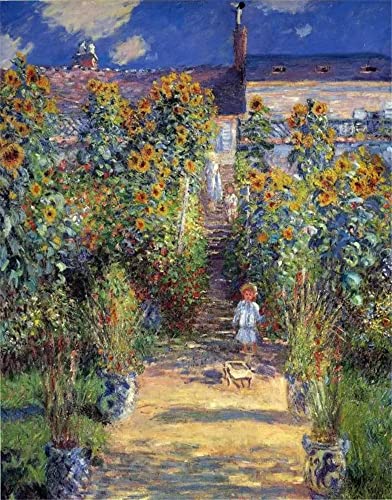 Claude Monets berühmte Gemälde - Wet Immonet Gardens - DIY 5D Diamond Art Painting Kits Kreuzstich Stickerei Dekoration Geschenke 40×50cm von GWYDYB