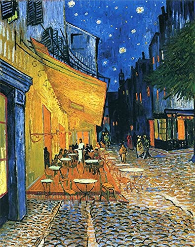 Diamond Painting DIY 5D by Number Kits für Erwachsene Kinder Strass Stickerei Wohnkultur - Van Goghs berühmte Gemälde Outdoor Cafe bei Nacht 30×40cm von GWYDYB