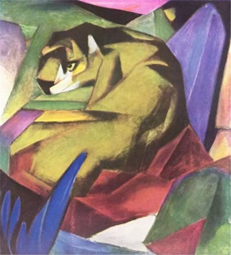 Franz Marc's Paintings – Tiger – Malen nach Zahlen für Erwachsene DIY Digital Painting Arts Craft für Home Wall Decor Birthday Gifts 40*50cm von GWYDYB