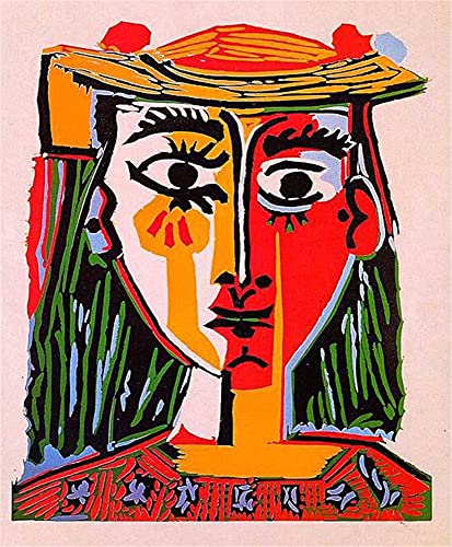 GWYDYB Pablo Picasso Berühmte Gemälde - Frau mit Hut - DIY 5D Diamond Painting Kits Stickerei Strass Kunst Dekoration Geschenke 30×40cm von GWYDYB