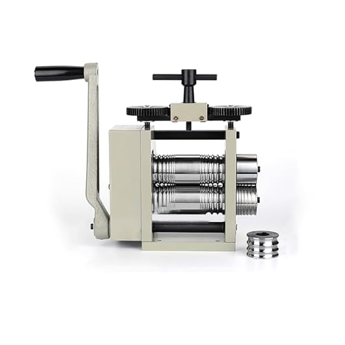 GXCEDCFB Schmuckrolle, 4-in-1 verbesserte Rolle mit Handkurbel, kann Gold, Silber, Kupfermetall in verschiedene Größen von Schmuckstücken drücken, quadratisch, halbrund und runder Draht GXCEDCFB Schmuckrolle, 4-in-1 verbesserte Rolle mit Handkurbel, kann Gold, Silber, Kupfermetall in verschiedene Größen von Schmuckstücken drücken, quadratisch, halbrund und runder Draht von GXCEDCFB