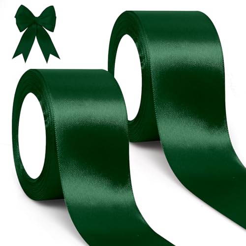GXFCING Satinband Grün 50mm, 46 Meters Geschenkband Breit Schleifenband, Grün Stoffband Deko Band für Geschenkverpackung, Taufe, Geburtstag, Hochzeit, Weihnachten GXFCING Satinband Grün 50mm, 46 Meters Geschenkband Breit Schleifenband, Grün Stoffband Deko Band für Geschenkverpackung, Taufe, Geburtstag, Hochzeit, Weihnachten von GXFCING