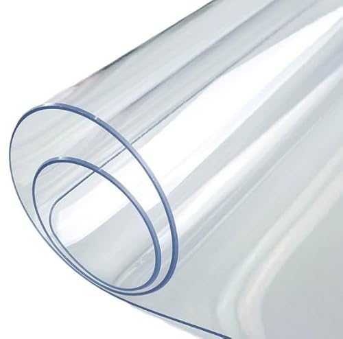 GXLBDK 2,0 mm transparenter, wasserdichter PVC-Tischdeckenschutz, hochwertiger, geruchloser, runder Tischschutz, wasserdichte und leicht zu reinigende Esstischabdeckung(Size:100cm/39in) von GXLBDK