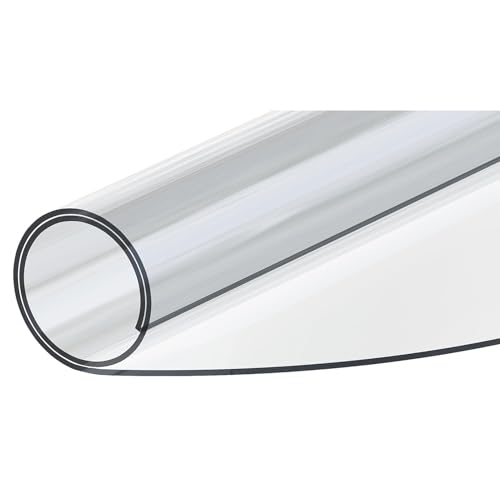 Kristallklare Folie Tischplattenschutz, wasserdichte PVC Tischdecke Transparent, Exquisiter Mattierter Tischdeckenschutz, Runde Leicht Transparente Tisch(Size:160cm/63in,Color:Round transparent 1.0mm) Kristallklare Folie Tischplattenschutz, wasserdichte PVC Tischdecke Transparent, Exquisiter Mattierter Tischdeckenschutz, Runde Leicht Transparente Tisch(Size:160cm/63in,Color:Round transparent 1.0mm) von GXLBDK
