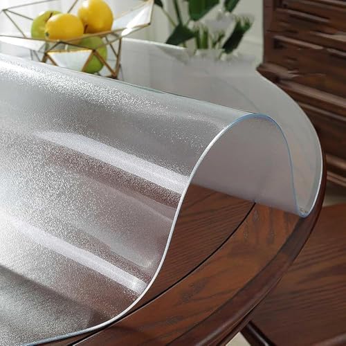 Runde Transparente Tabletop-beschützer, Plastik-tischdecke, Wasserdicht Waschbarer öldichter Tabletop-beschützer, Geeignet Für Küche, Restaurant, Outdoor(Size:130cm/51in,Color:Round frosted 1.5mm) Runde Transparente Tabletop-beschützer, Plastik-tischdecke, Wasserdicht Waschbarer öldichter Tabletop-beschützer, Geeignet Für Küche, Restaurant, Outdoor(Size:130cm/51in,Color:Round frosted 1.5mm) von GXLBDK