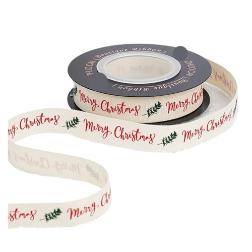 10 Yards Weihnachtsbänder, Box-Verpackung, dekorative Bänder, DIY, bunt bedrucktes, einfarbig gewebtes Klebeband(Color A) von GXMDSGZ