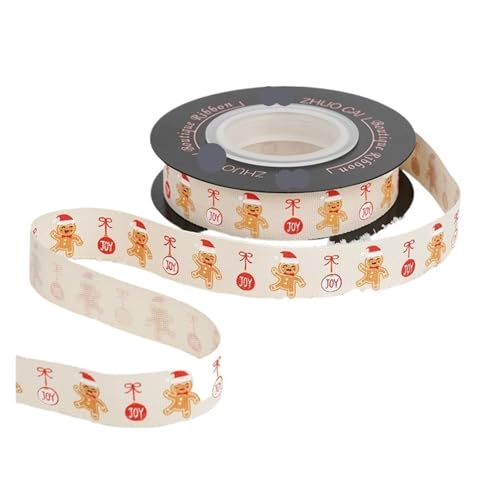 10 Yards Weihnachtsbänder, Box-Verpackung, dekorative Bänder, DIY, bunt bedrucktes, einfarbig gewebtes Klebeband(Color D) von GXMDSGZ
