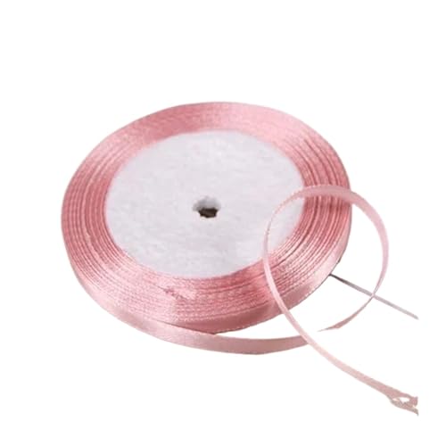 100 Yards 6 mm Seidensatinbänder for Basteln, Schleifen, handgefertigte Wickelpartys, Weihnachten, Hochzeit, dekorative künstliche Accessoires(Coral pink) von GXMDSGZ
