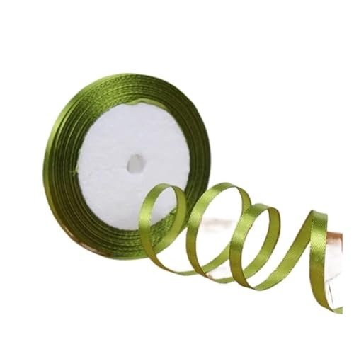 100 Yards 6 mm Seidensatinbänder for Basteln, Schleifen, handgefertigte Wickelpartys, Weihnachten, Hochzeit, dekorative künstliche Accessoires(Deep green) von GXMDSGZ
