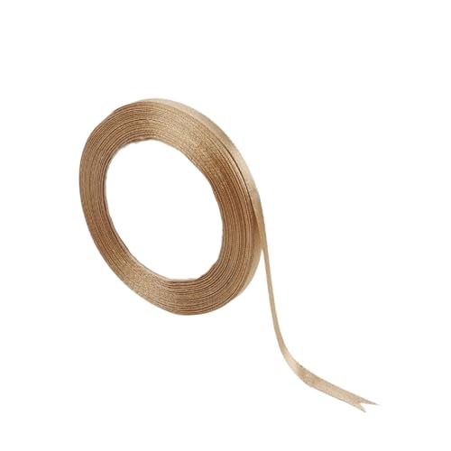 100 Yards Geschenkband Champagner Gold Verpackungsband Hochzeit Partyzubehör Event Jubiläum Bankett Dekoration(0.6cm) von GXMDSGZ