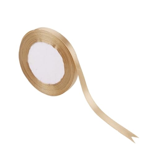 100 Yards Geschenkband Champagner Gold Verpackungsband Hochzeit Partyzubehör Event Jubiläum Bankett Dekoration(1cm) von GXMDSGZ