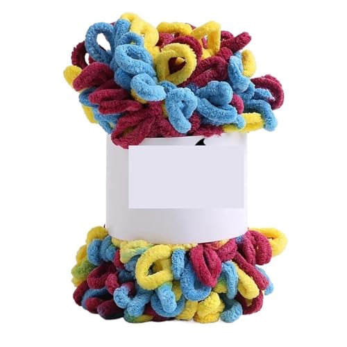 100 g/Knäuel Fingerloop-Garn, handgestrickt, grober Faden, bauschiges, weiches, klobiges Garn, gehäkeltes Strickgarn for Decken und Schals(Color-18) von GXMDSGZ
