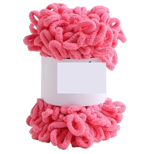 100 g/Knäuel Fingerloop-Garn, handgestrickt, grober Faden, bauschiges, weiches, klobiges Garn, gehäkeltes Strickgarn for Decken und Schals(Color-24) von GXMDSGZ