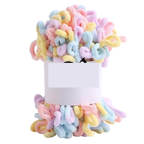 100 g/Knäuel Fingerloop-Garn, handgestrickt, grober Faden, bauschiges, weiches, klobiges Garn, gehäkeltes Strickgarn for Decken und Schals(Color-9) von GXMDSGZ