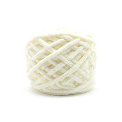 100 g/Knäuel Ice Line dickes Garn, Strickgarn, bunt, grobstrickend, weich, Häkelgarn, for Selberstricken von Schals, Mützen, Pullovern, Decken(White) von GXMDSGZ