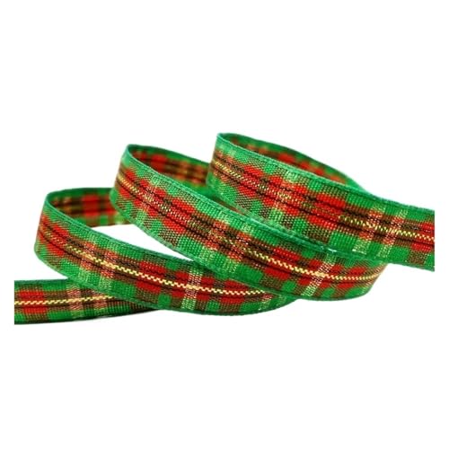 15 yards/Lot 10mm Plaid Band Weihnachten Dekor Band for Handgemachte Design Weihnachten Dekoration DIY Verpackung(Color3) von GXMDSGZ