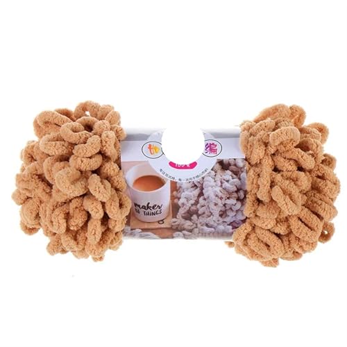 1pc 100g Dickes Garn for Stricken DIY Finger Loop Garn Handgestrickt Home Kissen Decke Circle Line Chenille Garn(Color-7) von GXMDSGZ