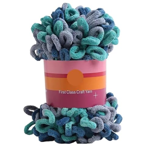 2 stücke 100G/rolle Puffy Finger Loops Chunky Chenille Garn Hand-Gewebt Dicke Fäden for Häkeln Decke Teppich diy Stricken Handwerk(Beige-X) von GXMDSGZ