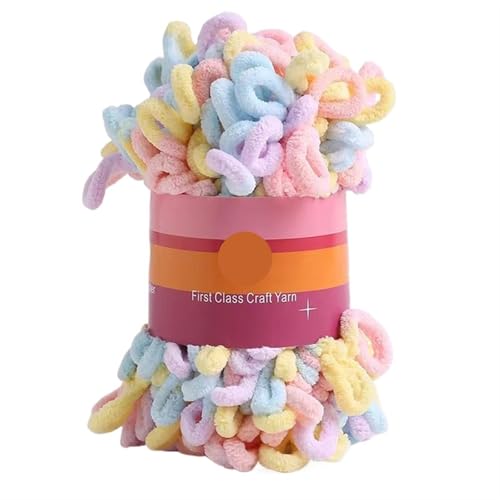 2 stücke 100G/rolle Puffy Finger Loops Chunky Chenille Garn Hand-Gewebt Dicke Fäden for Häkeln Decke Teppich diy Stricken Handwerk(Color-R) von GXMDSGZ