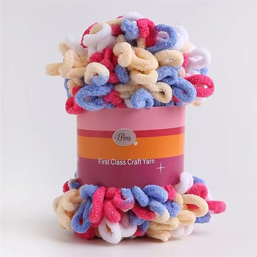 2 stücke 100G/rolle Puffy Finger Loops Chunky Chenille Garn Hand-Gewebt Dicke Fäden for Häkeln Decke Teppich diy Stricken Handwerk(Color-U) von GXMDSGZ