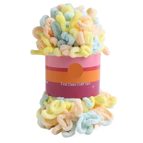 2 stücke 100G/rolle Puffy Finger Loops Chunky Chenille Garn Hand-Gewebt Dicke Fäden for Häkeln Decke Teppich diy Stricken Handwerk(Color-V) von GXMDSGZ