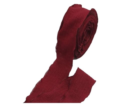 20 Meter 40 mm breites Spitzen-Lotusblatt-Faltenband, gewellter Rand, Fischschwanz-Garnband, Blumen-Kuchendekoration, Festival-Party(Burgundy) von GXMDSGZ