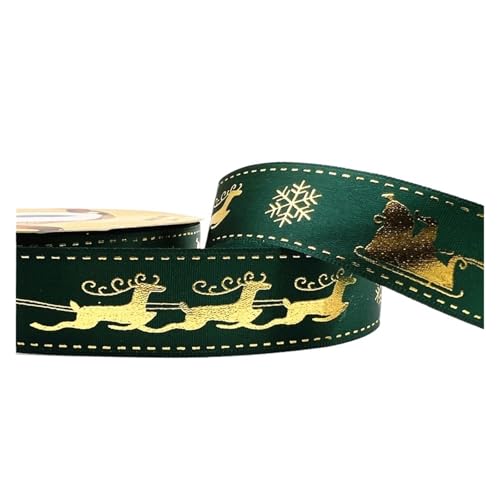 20 Yards 25 mm Weihnachtsband, bedrucktes Weihnachts-Polyesterband for handgefertigtes Design, Weihnachtsdekoration, DIY-Verpackung(Color10) von GXMDSGZ