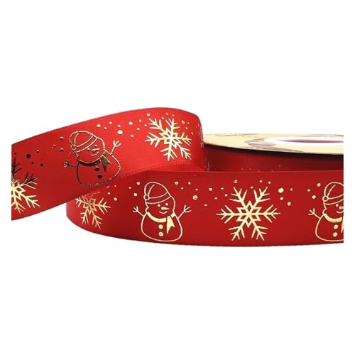 20 Yards 25 mm Weihnachtsband, bedrucktes Weihnachts-Polyesterband for handgefertigtes Design, Weihnachtsdekoration, DIY-Verpackung(Color19) von GXMDSGZ