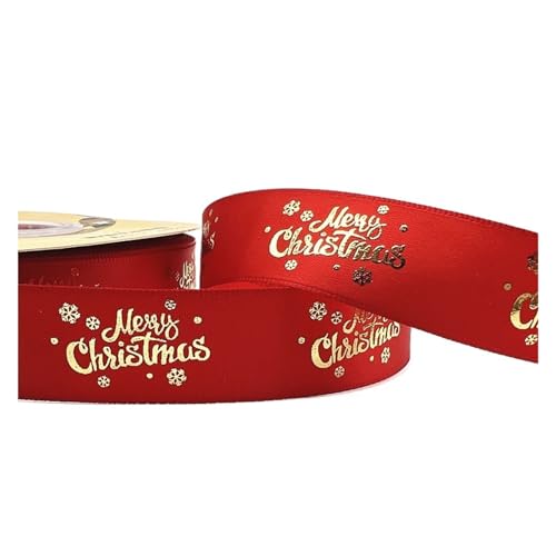 20 Yards 25 mm Weihnachtsband, bedrucktes Weihnachts-Polyesterband for handgefertigtes Design, Weihnachtsdekoration, DIY-Verpackung(Color36) von GXMDSGZ