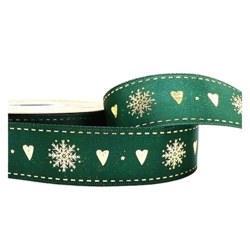 20 Yards 25 mm Weihnachtsband, bedrucktes Weihnachts-Polyesterband for handgefertigtes Design, Weihnachtsdekoration, DIY-Verpackung(Color4) von GXMDSGZ