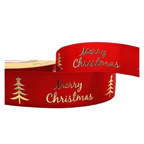 20 Yards 25 mm Weihnachtsband, bedrucktes Weihnachts-Polyesterband for handgefertigtes Design, Weihnachtsdekoration, DIY-Verpackung(Color5) von GXMDSGZ