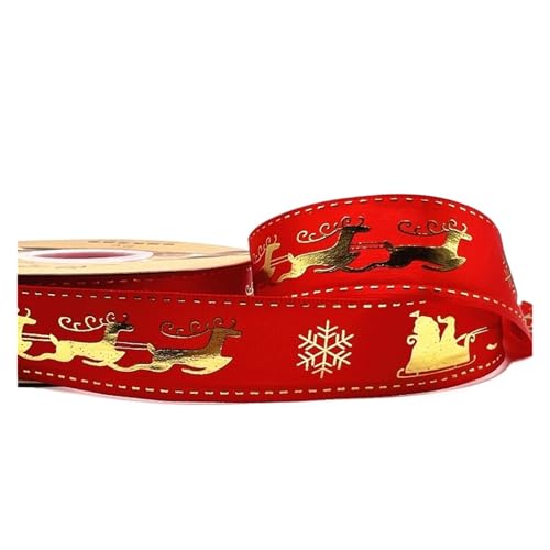20 Yards 25 mm Weihnachtsband, bedrucktes Weihnachts-Polyesterband for handgefertigtes Design, Weihnachtsdekoration, DIY-Verpackung(Color9) von GXMDSGZ