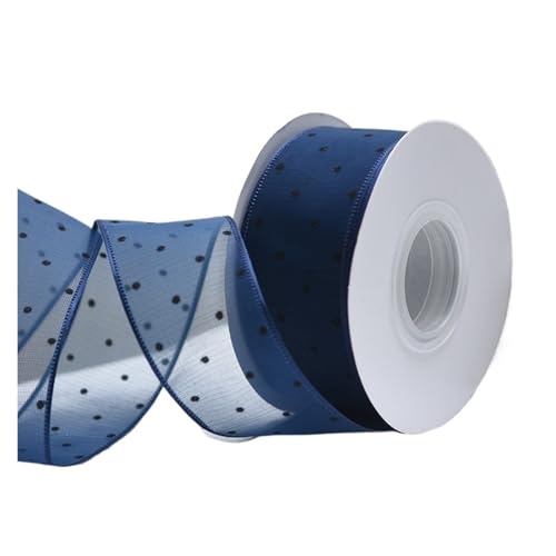 20 Yards 4CM Polka Dots DlY Schleife Box Verpackung Band Material Hochzeit Party Backen Kuchen Blume Verpackung Band(Dark blue) von GXMDSGZ