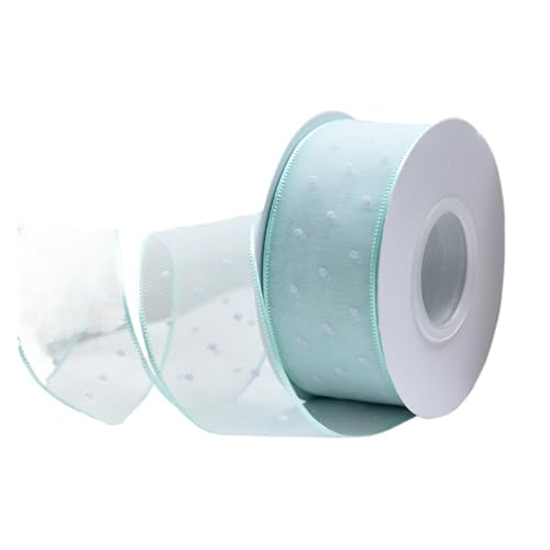 20 Yards 4CM Polka Dots DlY Schleife Box Verpackung Band Material Hochzeit Party Backen Kuchen Blume Verpackung Band(Green blue) von GXMDSGZ