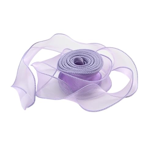 20 Yards Organza-Satinbänder for Verpacken, Dekoration, Hochzeitssträuße, Kranz, Nähzubehör(Purple) von GXMDSGZ