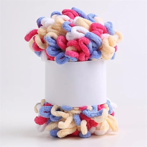 4 STK/100 g Finger-Strickgarn, bauschiges, dickes Garn, for Schal, Decke, Pullover, DIY-Mütze, handgefertigt, kariert, einfaches Stricken, Plüschgarn(13-4PCS) von GXMDSGZ