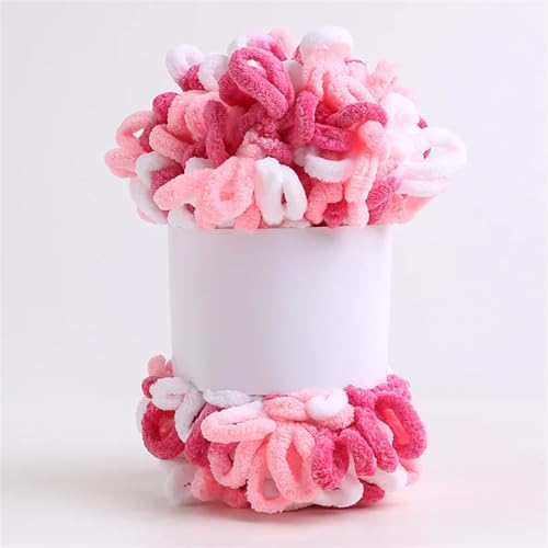 4 STK/100 g Finger-Strickgarn, bauschiges, dickes Garn, for Schal, Decke, Pullover, DIY-Mütze, handgefertigt, kariert, einfaches Stricken, Plüschgarn(14-4PCS) von GXMDSGZ