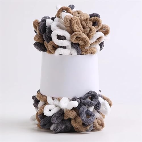 4 STK/100 g Finger-Strickgarn, bauschiges, dickes Garn, for Schal, Decke, Pullover, DIY-Mütze, handgefertigt, kariert, einfaches Stricken, Plüschgarn(16-4PCS) von GXMDSGZ