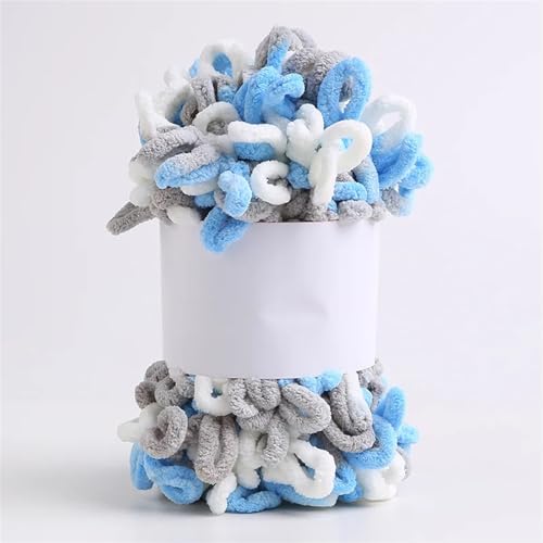 4 STK/100 g Finger-Strickgarn, bauschiges, dickes Garn, for Schal, Decke, Pullover, DIY-Mütze, handgefertigt, kariert, einfaches Stricken, Plüschgarn(17-4PCS) von GXMDSGZ