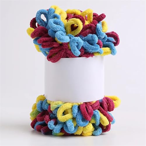 4 STK/100 g Finger-Strickgarn, bauschiges, dickes Garn, for Schal, Decke, Pullover, DIY-Mütze, handgefertigt, kariert, einfaches Stricken, Plüschgarn(18-4PCS) von GXMDSGZ