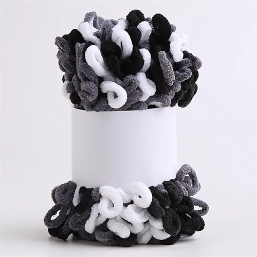 4 STK/100 g Finger-Strickgarn, bauschiges, dickes Garn, for Schal, Decke, Pullover, DIY-Mütze, handgefertigt, kariert, einfaches Stricken, Plüschgarn(19-4PCS) von GXMDSGZ