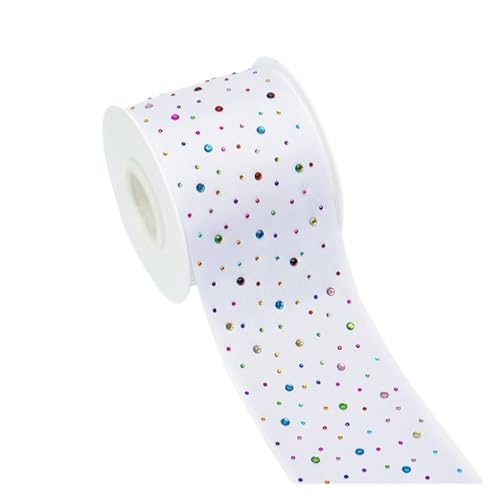 75 mm 5 Yards Rainbow Stick Drill Ripsband Strassbänder Hochzeitszubehör DIY Material Verpackungszubehör(Color7) von GXMDSGZ