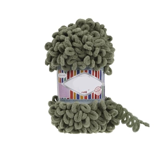 Feines Garn, 100 g, keine Nadeln, kein Haken, Fingerhäkeln, einfaches Stricken, weiche Plüschdecke, sperrige Schleife(Color-01) von GXMDSGZ