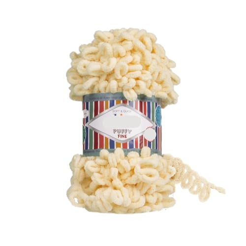 Feines Garn, 100 g, keine Nadeln, kein Haken, Fingerhäkeln, einfaches Stricken, weiche Plüschdecke, sperrige Schleife(Color-12) von GXMDSGZ
