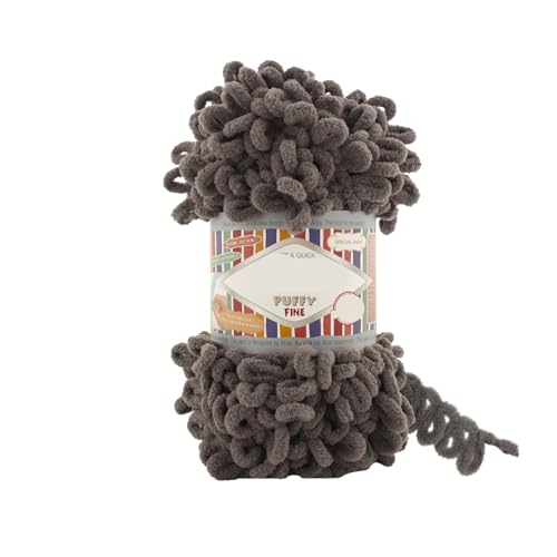 Feines Garn, 100 g, keine Nadeln, kein Haken, Fingerhäkeln, einfaches Stricken, weiche Plüschdecke, sperrige Schleife(Color-15) von GXMDSGZ