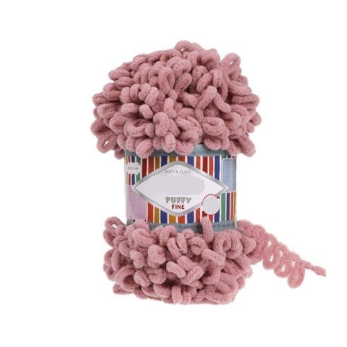 Feines Garn, 100 g, keine Nadeln, kein Haken, Fingerhäkeln, einfaches Stricken, weiche Plüschdecke, sperrige Schleife(Color-16) von GXMDSGZ