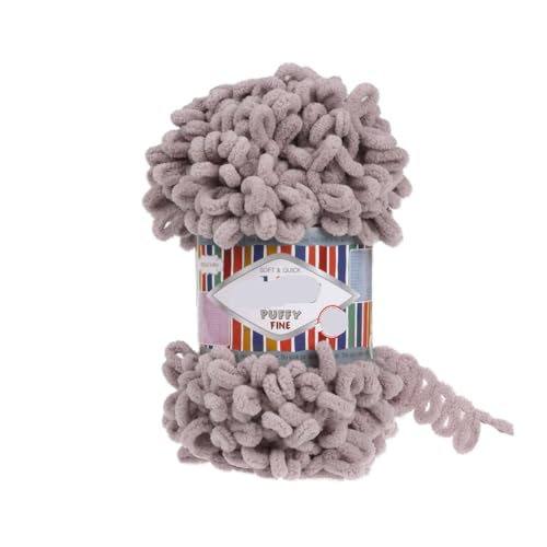 Feines Garn, 100 g, keine Nadeln, kein Haken, Fingerhäkeln, einfaches Stricken, weiche Plüschdecke, sperrige Schleife(Color-18) von GXMDSGZ