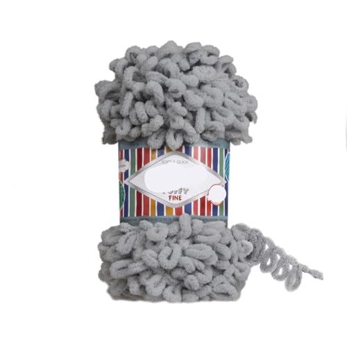 Feines Garn, 100 g, keine Nadeln, kein Haken, Fingerhäkeln, einfaches Stricken, weiche Plüschdecke, sperrige Schleife(Color-21) von GXMDSGZ